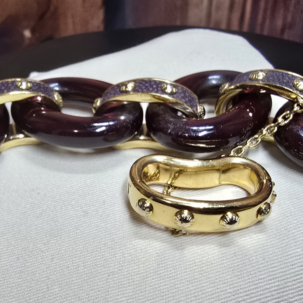 LOUIS VUITTON Gimia Crew Bracelet In Bordeaux - FULL INCLUSION - COA - Picture 13 of 14